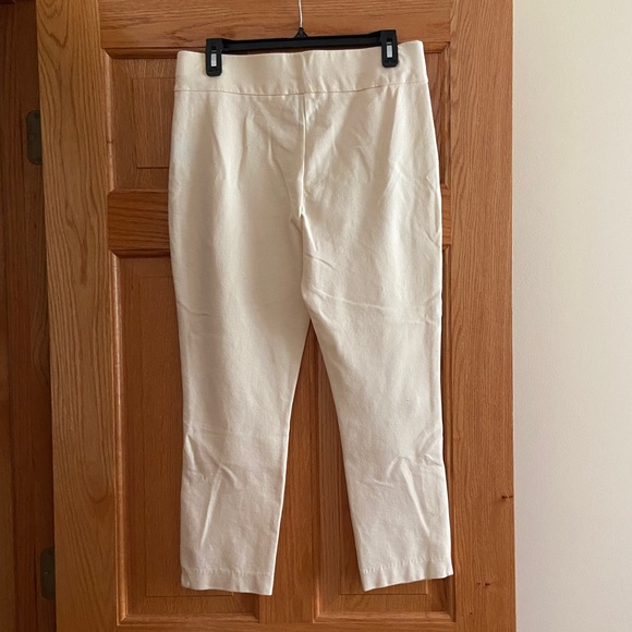 Zoe+Phoebe Cream elastic waist pants - Petite Large - NWOT - Picture 2 of 12